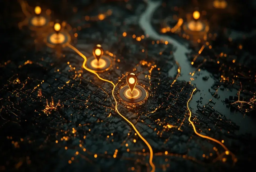 Illuminated Cityscape Navigation